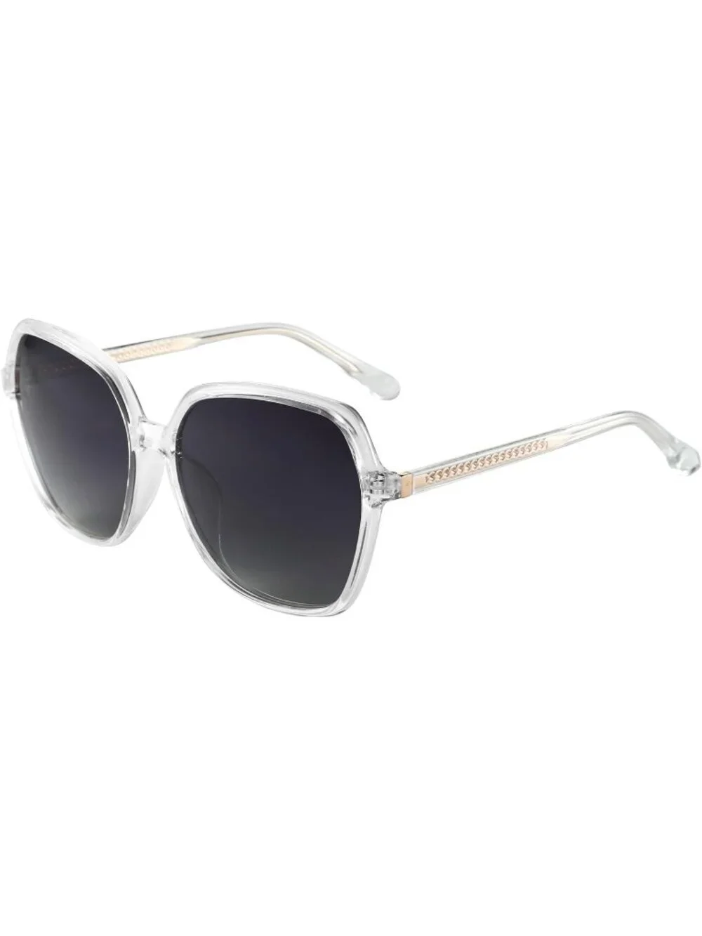 Women's Polarized Oversized Square Sun Glasses Shades UV400 Protection Crystal